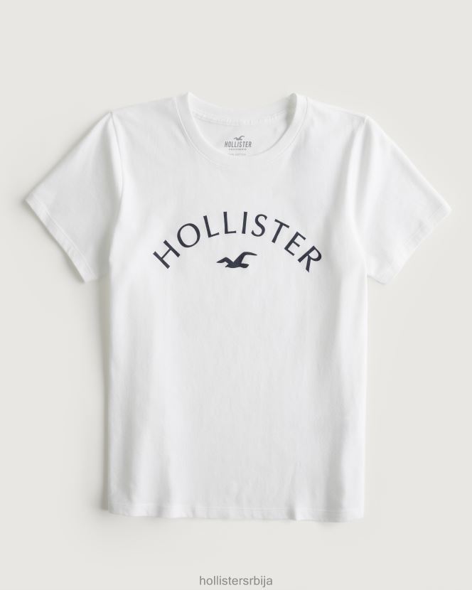 JVRN67240 лака мајица са логотипом Жене бео Hollister врховима