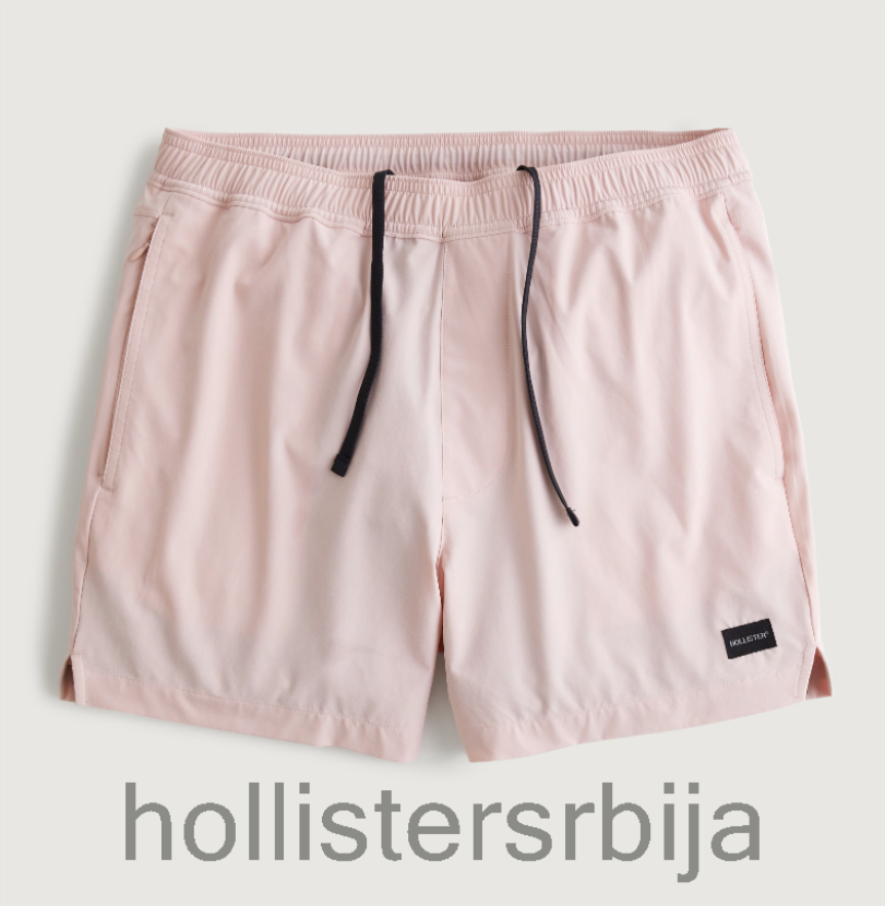 JVRN671107 хибридне активне шорц 5'' мушкарци светло розе Hollister дна