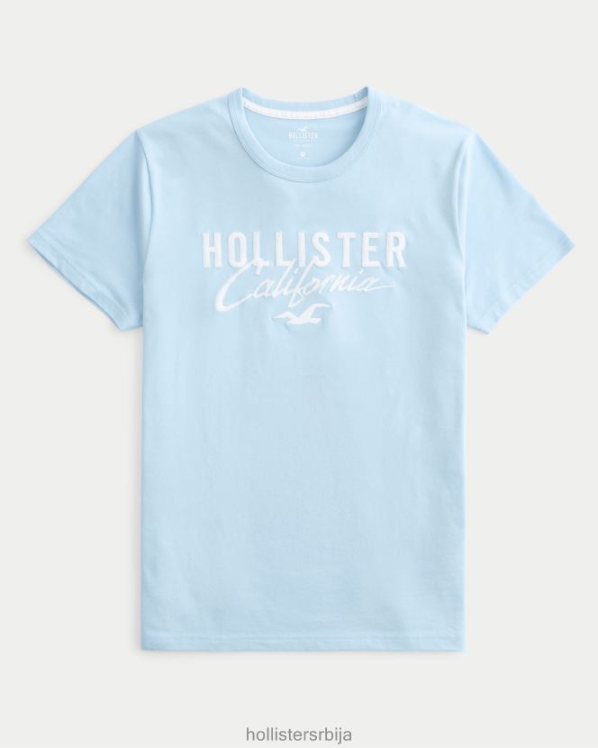 JVRN67946 мајица са логотипом мушкарци светло плава Hollister врховима