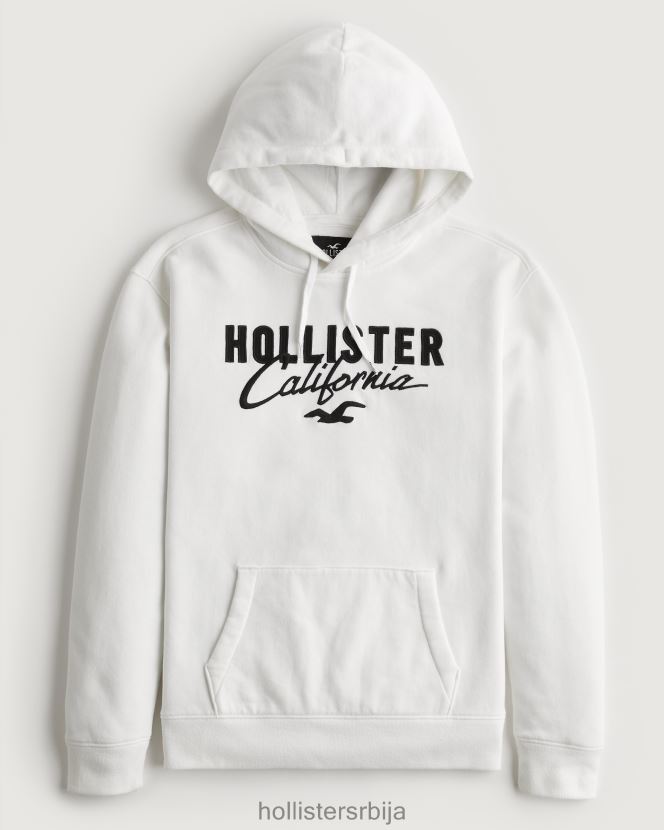 JVRN67900 дуксерица са логом мушкарци бео Hollister врховима